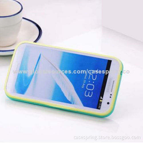 Color Matching, Soft Silicone Edge with Stand, Protective Cover for Samsung Galaxy Note II
